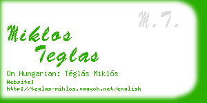 miklos teglas business card